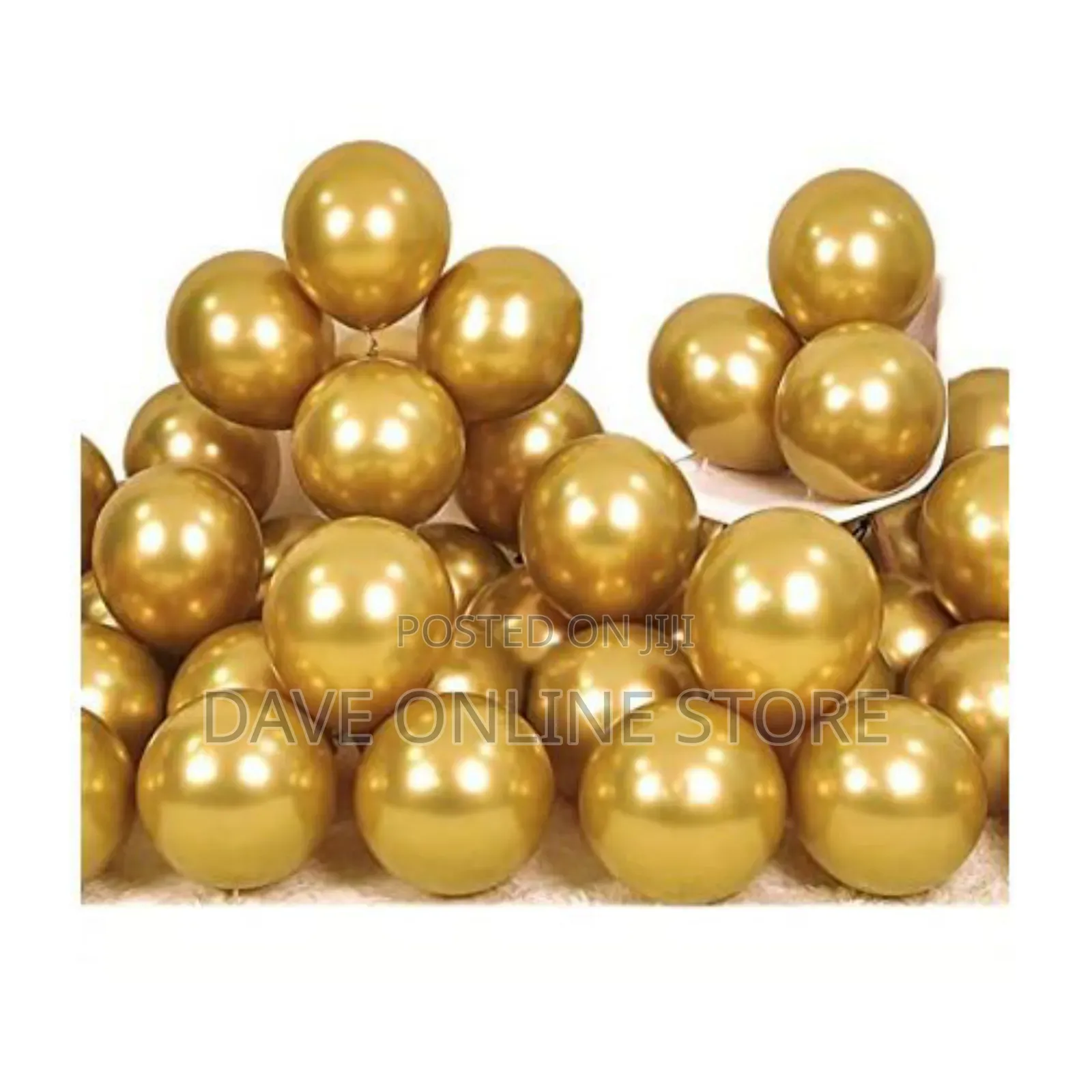 Metalic Balloons, 50 Pcs, Gold