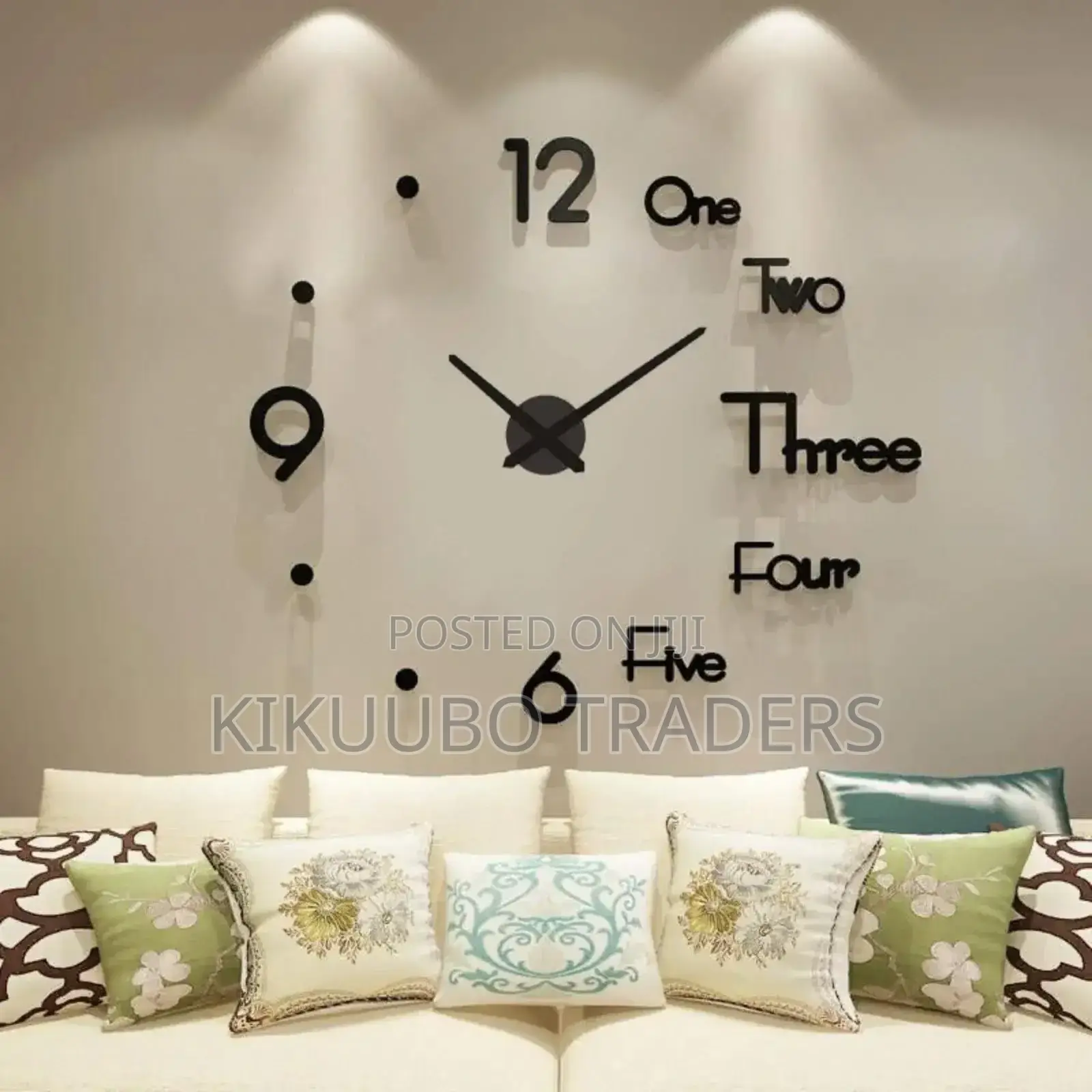 3D Self Adhesive Wall Clock