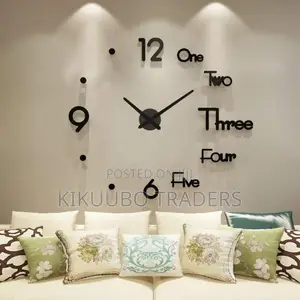 3D Self Adhesive Wall Clock