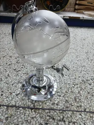 Godinger Silver Glass Globe Liquor,Juice Decanter Dispenser