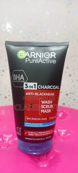 Garnier Pure Active 3 in 1 Charcoal Wash Scrub Mask