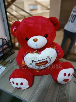 Big Size Lot Fancy Stuffed Soft Red Gift Teddy Bear Doll