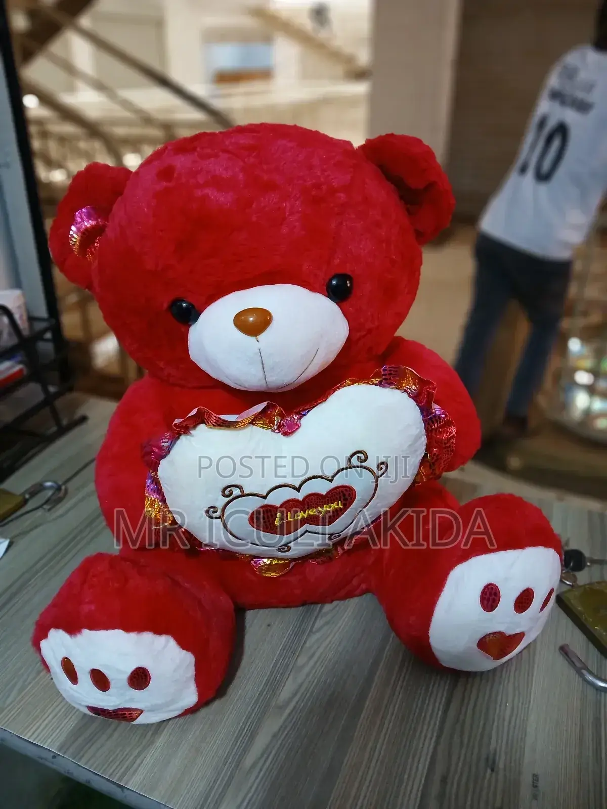 Big Size Lot Fancy Stuffed Soft Red Gift Teddy Bear Doll
