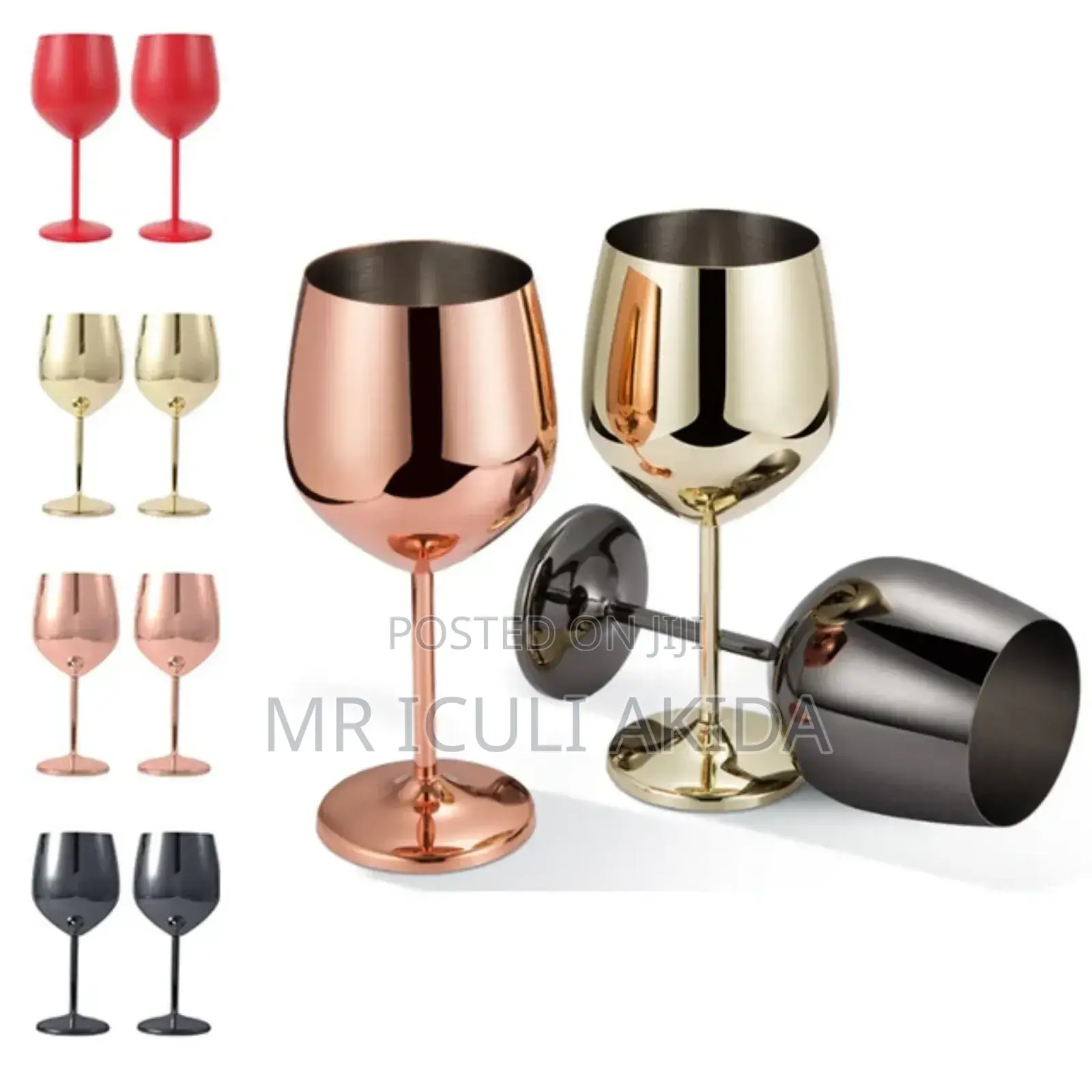 Stemmed Steel Portable Goblet Home,Bar,Events Wine Jar Glass