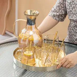Borosilicate Tea Pot Glass Pitcher Hot Water Jug Kettle Set