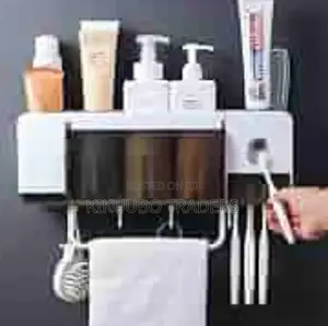 Toothbrush Holder and Toothpaste Dispenser