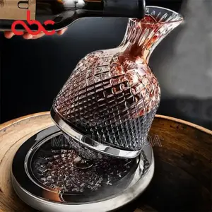 1500ml 3600spin Rotate Crystal Wine Glass Decanter