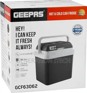 Geepas 24 Litre Hot and Cold Car Frigde Portable Frdge AC/DC