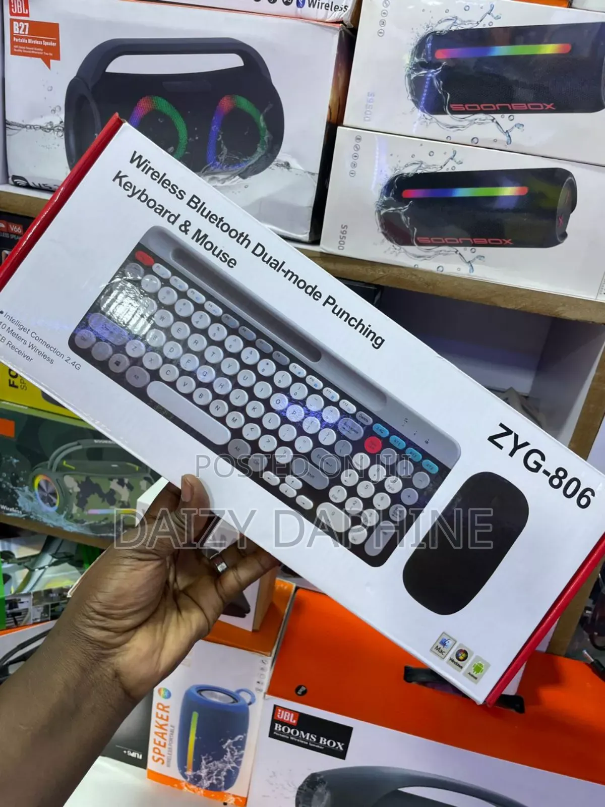 Portable Wireless Keyboard and Mouse Combo