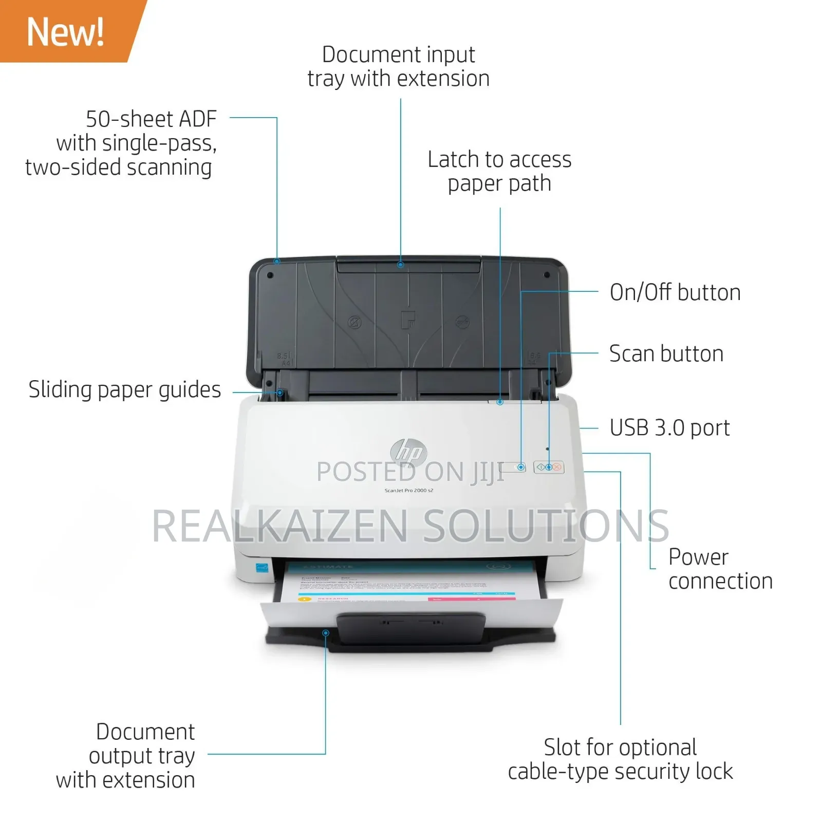HP Scanjet Pro 2000 S2 A4 Sheet-Feed Scanner