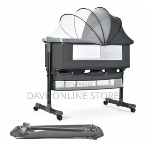 Baby Adjustable Cradle Bed With Under Storage and Wheels