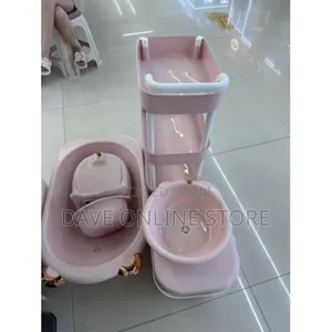 New Baby Mother Care Bathing Tube Set Baby Basin Set-Pink