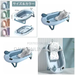 Foldable Bathtub With Bather Blue