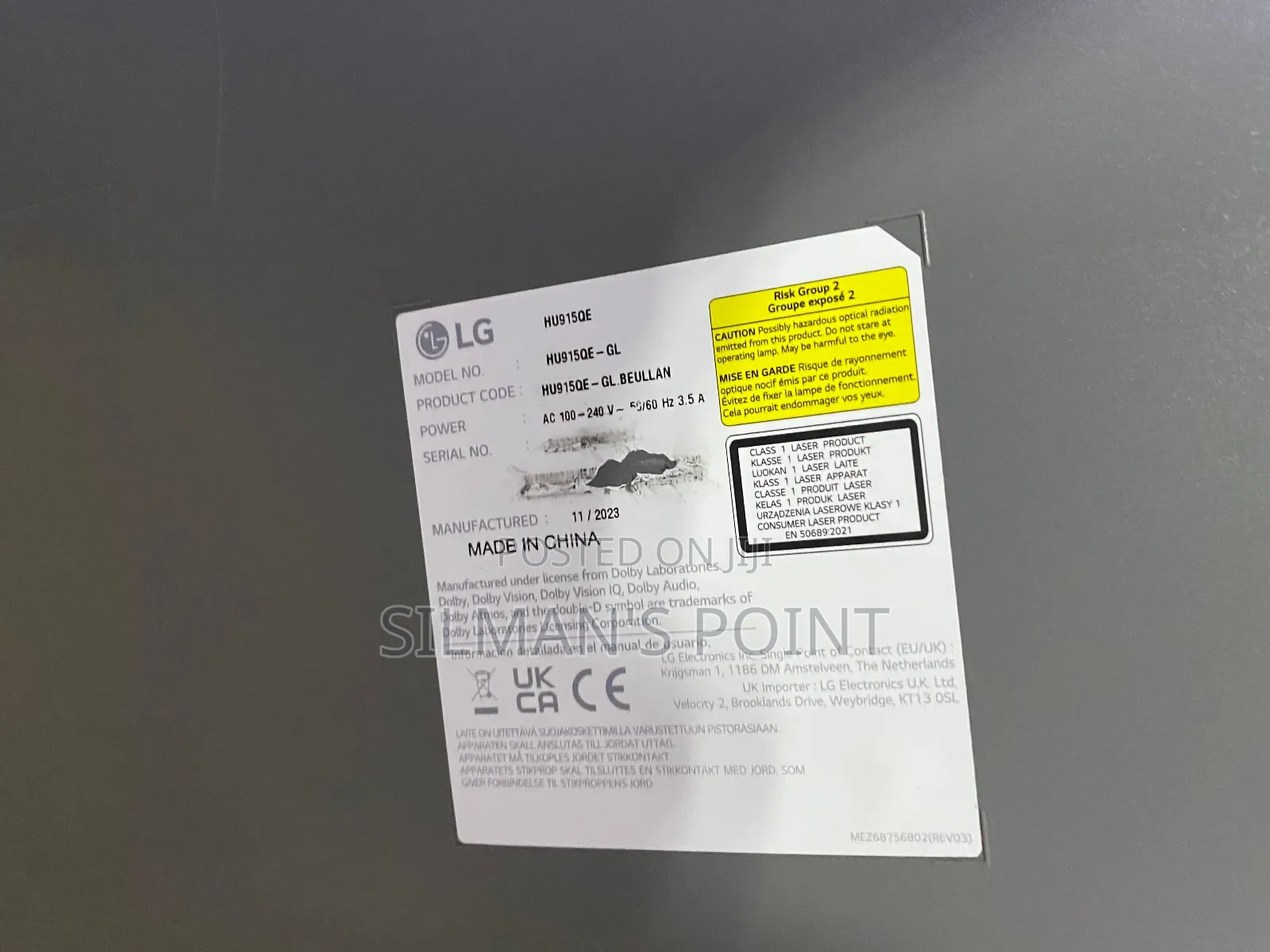 LG Laser Smart Projector