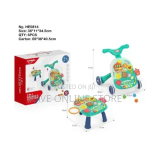 2 in 1 Baby Push Walker-Blue