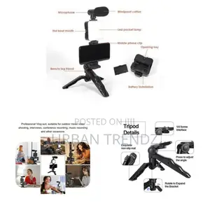 Tripod Recording Portable Stabilizer Cell Phone Tripod Led