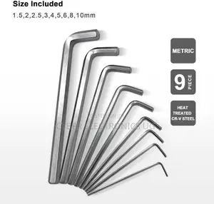 9pcs Allen Hex Key Set L Shape