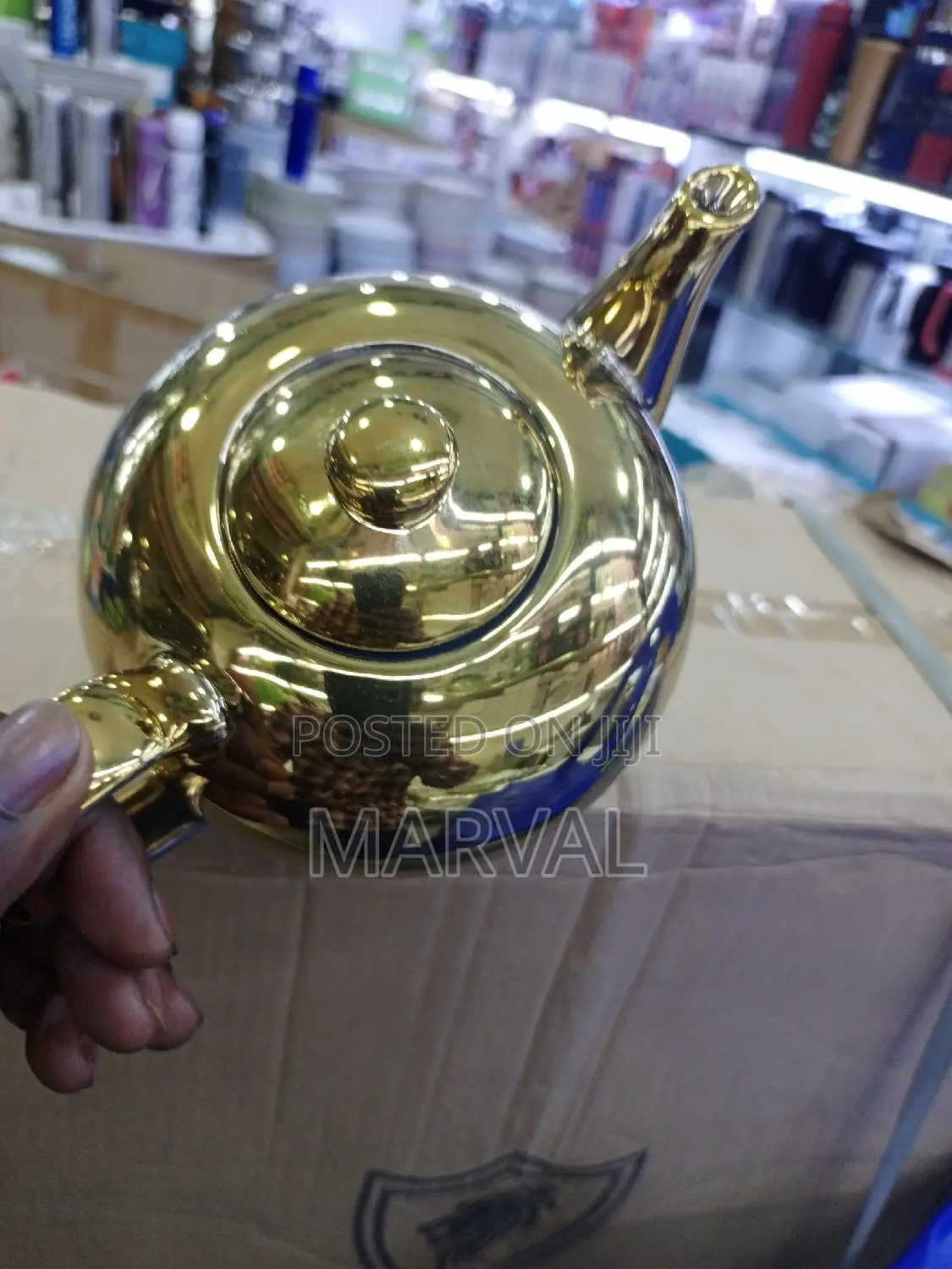 1.0liter Golden Ceramic Tea Pot