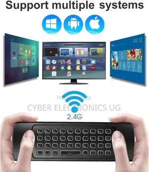 Universal Air Fly Mouse Remote With Back Keyboard