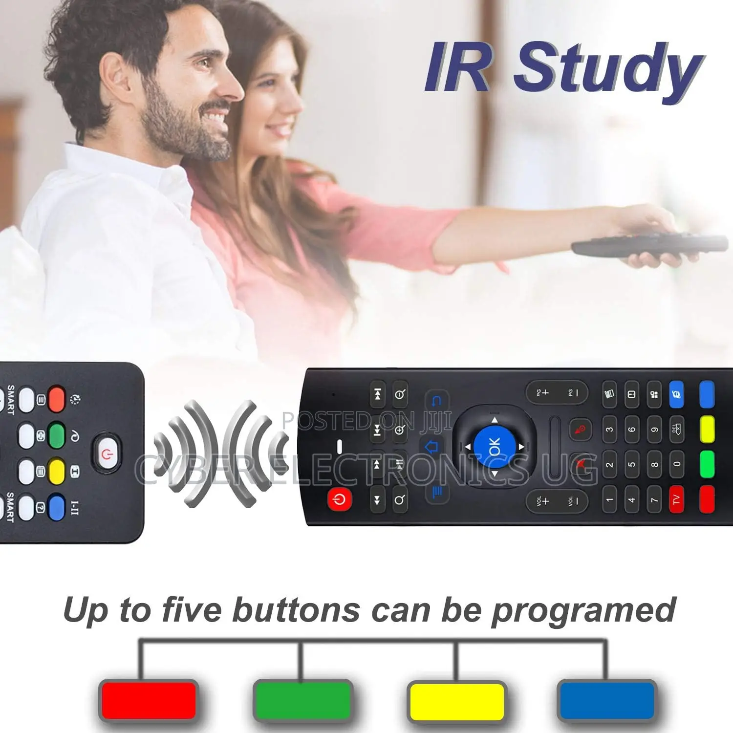 Universal Air Fly Mouse Remote With Back Keyboard