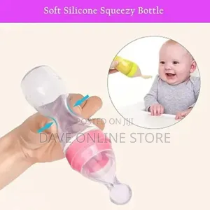 Baby Spoon Bottle Feeder - Pink Transparent