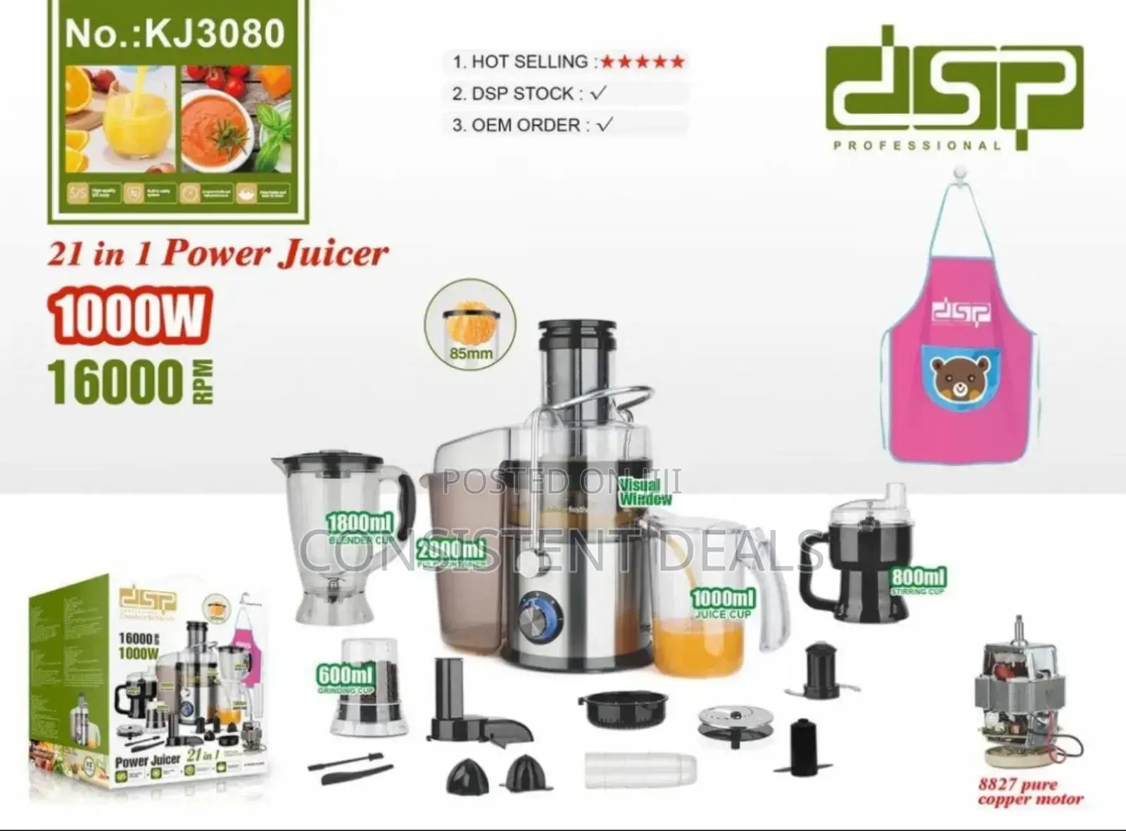 DSP 21-in-1 Multipurpose Power Juicer