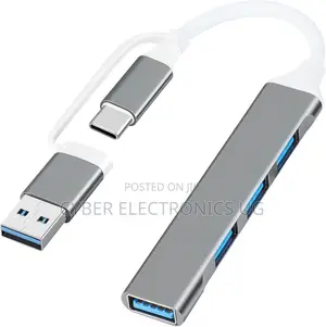 USB C Hub Adapter 2 in 1 USBC to USB Hub 4 Ports