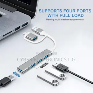 USB C Hub Adapter 2 in 1 USBC to USB Hub 4 Ports