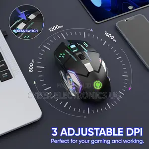 Bluetooth Gaming Mouse RGB Rechargeable 7 Colored