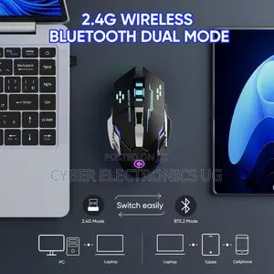 Bluetooth Gaming Mouse RGB Rechargeable 7 Colored