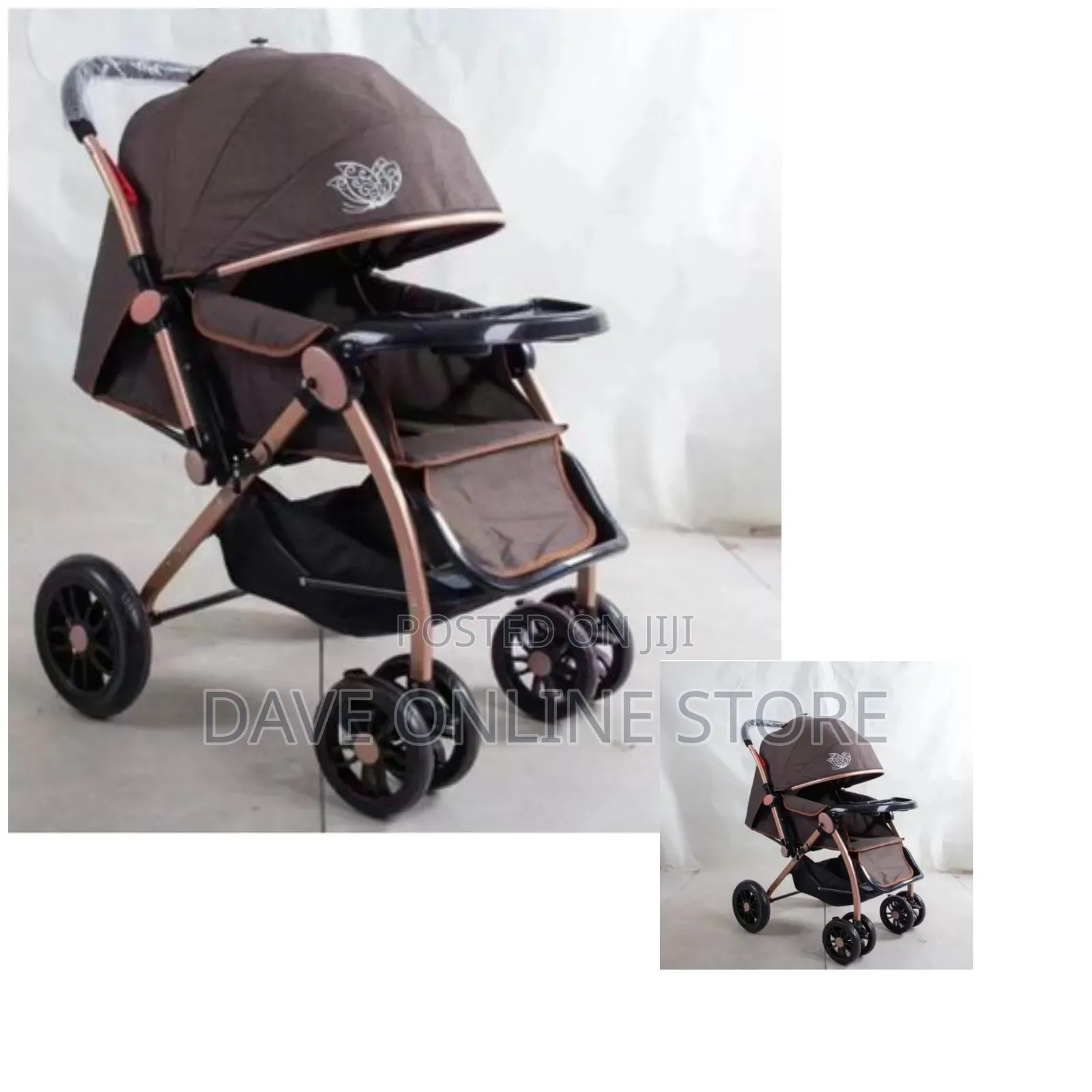 Foldable Travel Baby Stroller-Multicolour