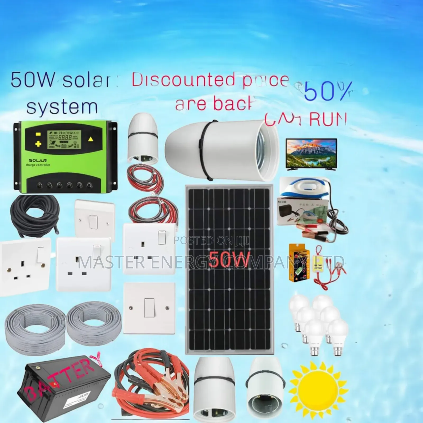 50w Solar System Full Kit SBXBV