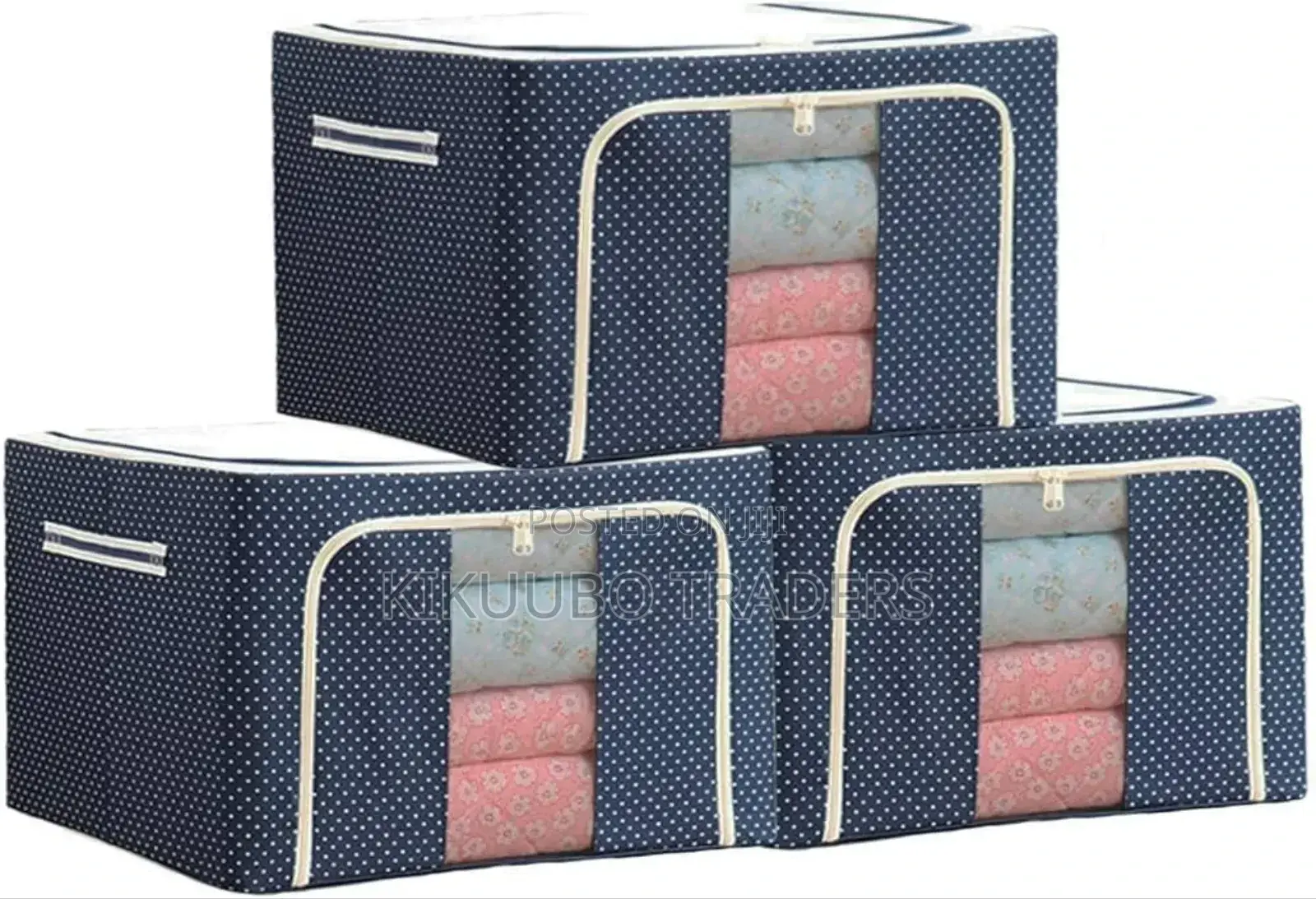 3pcs Foldable Clothes Beddings Storage Boxes