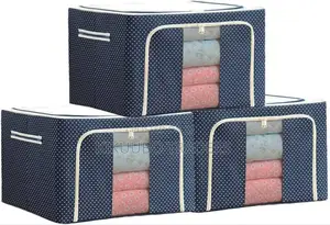 3pcs Foldable Clothes Beddings Storage Boxes