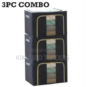 Set of 3 Foldable Clothes Storage Boxes