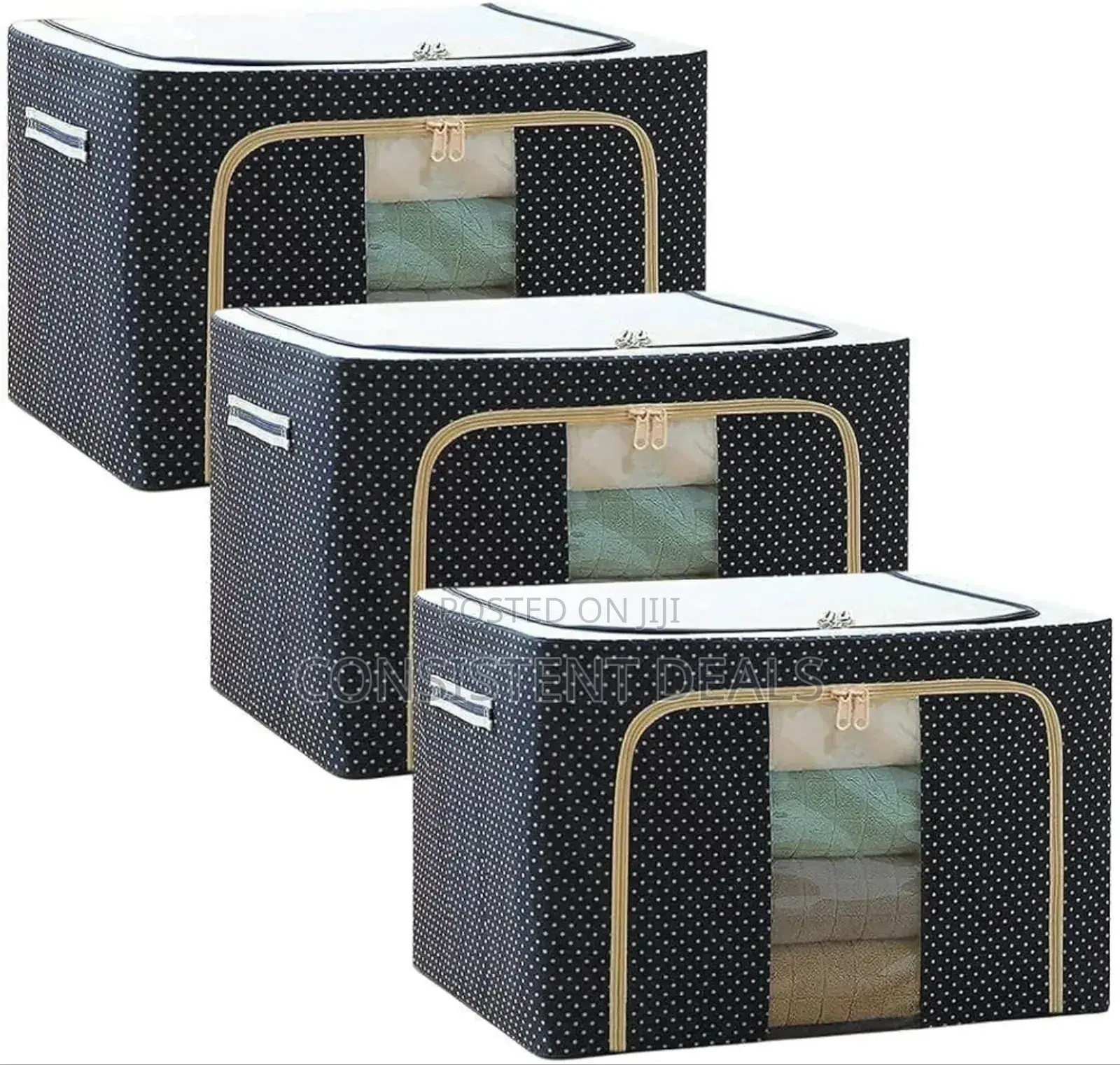3pcs Foldable Clothes Storage Boxes