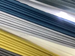 Quality Curtain Fabric in Yellow Blue and Light Grey