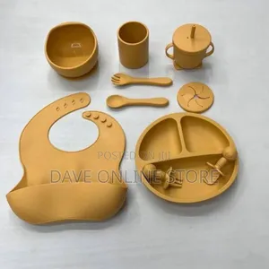 Baby Silicone Feeder Set - Yellow