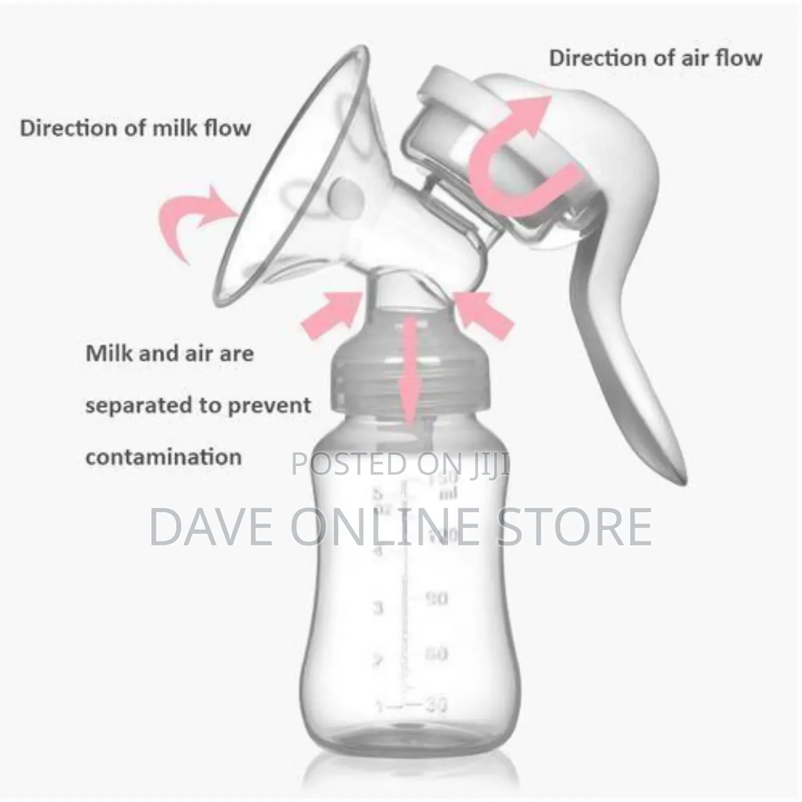 Manual Breast Pump Powerful Suction Cup Milk Extractor