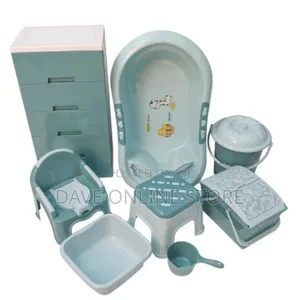 New Baby Mother Care Bathing Tube Set Baby Basin Set-Blue