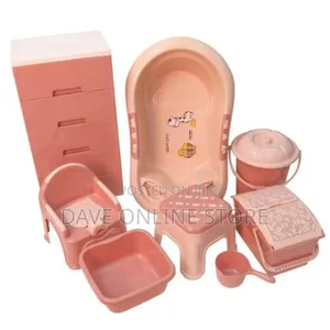 New Baby Mother Care Bathing Tube Set Baby Basin Set-Pink