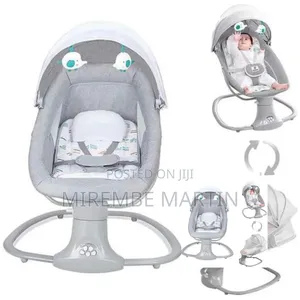 Electric Baby Swing Green, White, Grey