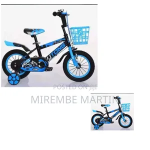 Children’S Bicycle Size 12 (2-4years) - Blue Black