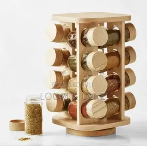 Bamboo Counter Top 16jars Spice Rack