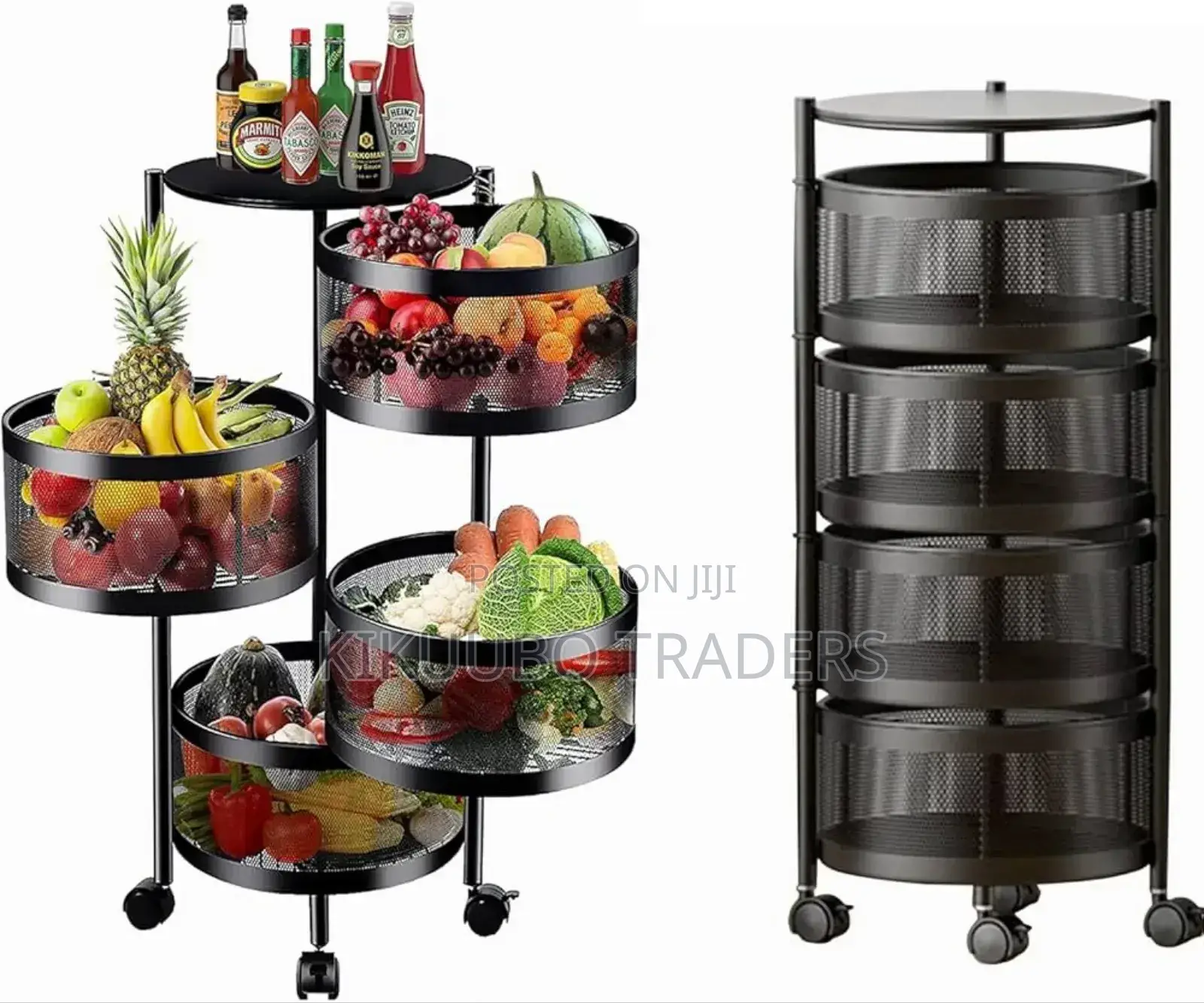 Vegetable Movable Rota Table Storage Rack