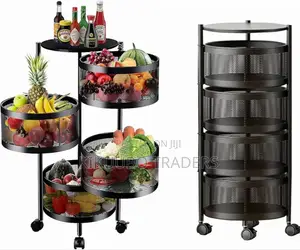 Vegetable Movable Rota Table Storage Rack