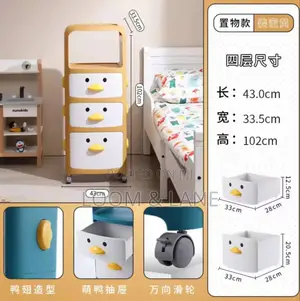 3 Layers Cartoon Kids Storage Cabinet