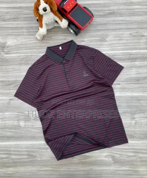 Unique Collar T-Shirt Striped