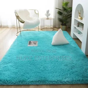 1.5by 2meters Fluffy Center Carpet Medium Size Light Green