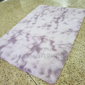 1.5by 2meters Fluffy Center Carpet Medium Size Purpleprints